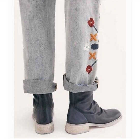 FREE PEOPLE Sutton Tight Slouch Leather Round-toe Boots - Picture 2 of 11